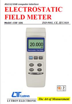 ELECTROSTATIC FIELD METER - Model: ESF-106