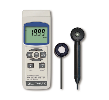UVA, UVC LIGHT METER - Model: YK-37UVSD 記憶式紫外線光強度計+溫度計+記錄器