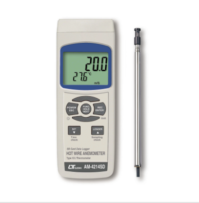 HOT WIRE ANEMOMETER - Model: AM-4214SD 熱線風速溫度計+記錄器 +溫度計