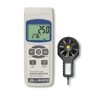 ANEMOMETER - Model: AM-4207SD 記憶式風速 溫度計