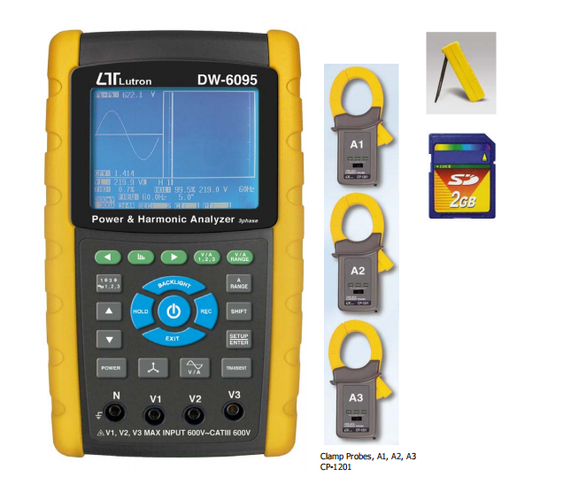 3 PHASE POWER ANALYZER with harmonic measurement - Model: DW-6095 三相電力及諧波分析儀