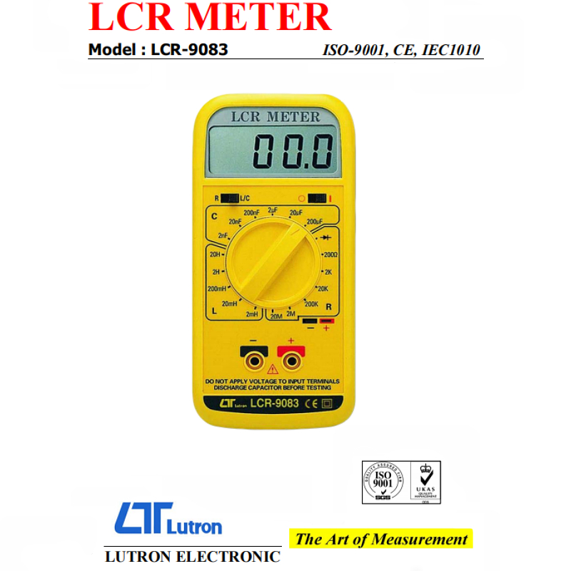 LUTRON LCR Meter (LCR-9083) LCR Meter Lutron